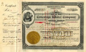 Conestoga Water Co. - Stock Certificate