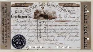Gloucester Gas-Light Co. - Stock Certificate