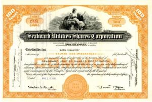 Seaboard Utilities Shares Corporation - Stock Certificate