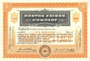 Boston Edison Co. - Stock Certificate