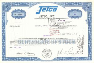Jetco, Inc. - Stock Certificate