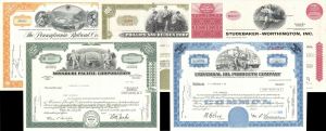 Collection of 5 Different Stocks - Five Randomly Selected Stock Certificates - Great Stocking Stuffer