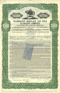 Washington Mortgage and Title Guaranteed Co. $500 Bond