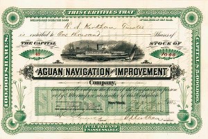 Aguan Navigation and Improvement Co. - Stock Certificate