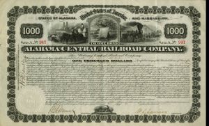 Alabama Central Railroad Co. - Bond