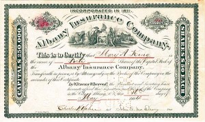 Albany Insurance Co. - Stock Certificate