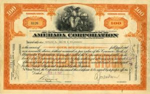 Amerada Corporation - Stock Certificate