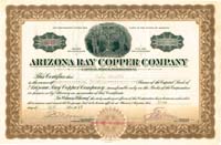 Arizona Ray Copper Co. - Stock Certificate