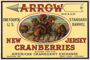 Fruit Crate Label - Arrow New Jersey Cranberries