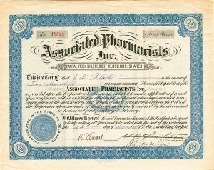 Associated Pharmacists, Inc - Stock Certificate