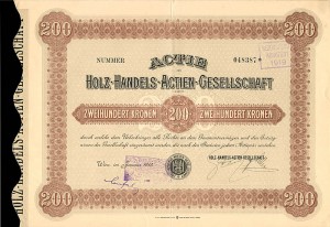 Holz-Handels-Actien-Gesellschaft - Stock Certificate