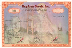Bay Area Ghosts, Inc - Stock Certificate