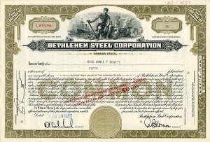 Bethlehem Steel Corporation - Stock Certificate
