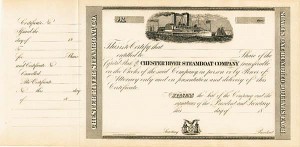 Chester River Steamboat Co - Stock Certificate