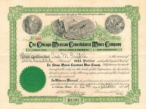 Chicago Mexican Consolidated Mines Co. - Stock Certificate