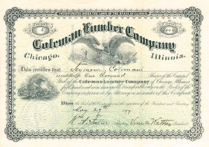 Coleman Lumber Co. - Stock Certificate