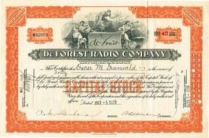 DeForest Radio Co. - Stock Certificate