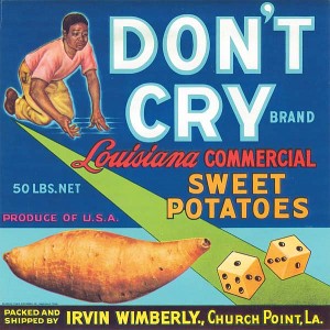 Sweet Potatoes Crate Label - Don't Cry