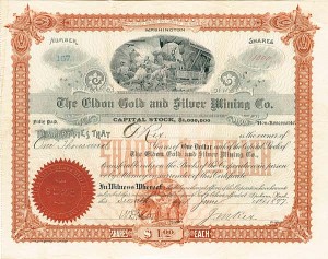 Eldon Gold and Silver Mining Co. - Stock Certificate