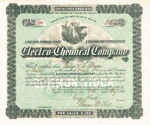 Electro-Chemical Co. - Stock Certificate