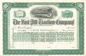 Fort Pitt Traction - Stock Certificate (Uncanceled)