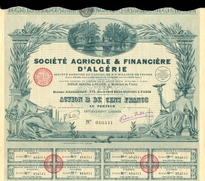 Societe Agricole and Financiere D'Algerie