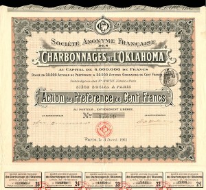 Societe Anonyme Francaise Des Charbonnages De L'Oklahoma