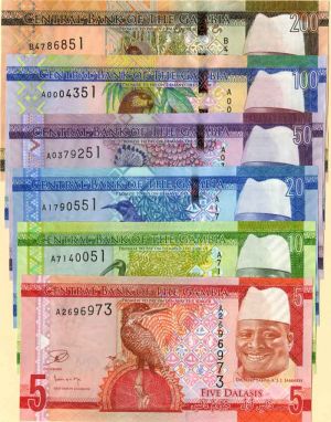Gambia - Set of 6 Notes - Dalasis - Foreign Paper Money