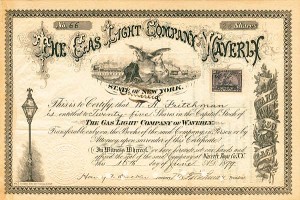 Gas Light Co. of Waverly - Stock Certificate