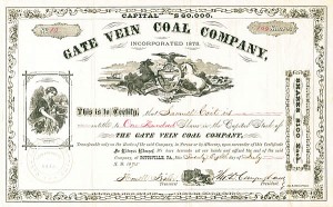 Gate Vein Coal Co. - Stock Certificate