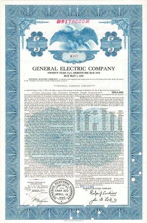 General Electric Co - $9,178,000 Bond