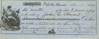 Rare Autographed Promissory Note by George A. Custer