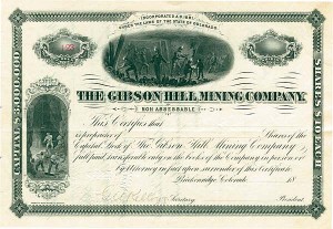 Gibson Hill Mining Co. - Stock Certificate