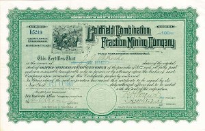 Goldfield Combination Fraction Mining Co. - Stock Certificate