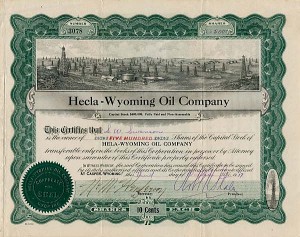 Hecla-Wyoming Oil Co. - Stock Certificate