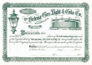 Helena Gas Light and Coke Co. - Stock Certificate