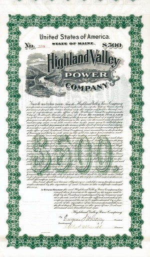 Highland Valley Power Co. - Bond (Uncanceled)
