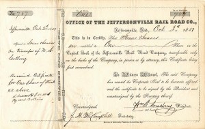 Office of the Jeffersonville Rail Road Co.