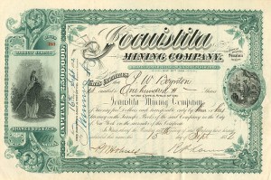 Jocuistita Mining Co. - Stock Certificate