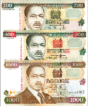 Kenya - P-38, P-39, P-40 - Foreign Paper Money Set of 3 Notes