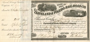 Cleveland and Toledo Rail-Road Co. signed by Johnston Livingston