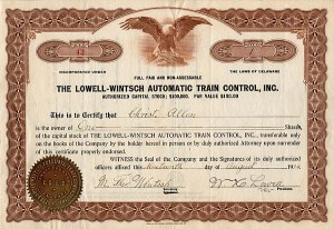 Lowell-Wintsch Automatic Train Control, Inc.