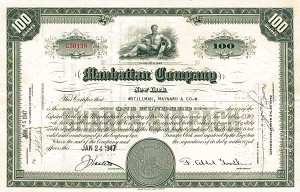 Manhattan Co. of New York - Stock Certificate