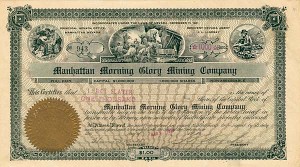 Manhattan Morning Glory Mining Co. - Stock Certificate