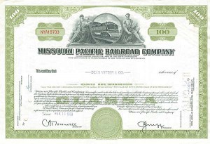 Missouri Pacific Railroad - Stock Certificate