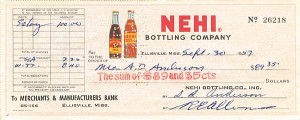NEHI Bottling Co. - Check