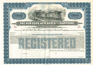 New York, New Haven and Hartford Railroad - 1960's circa Railway Bond