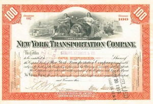 New York Transportation Co. - Stock Certificate