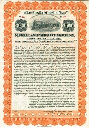 North and South Carolina Railway - Bond
