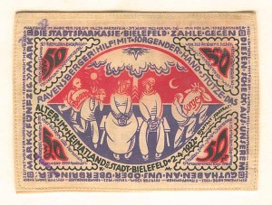 Germany - 1922 dated Silk Notgeld Currency